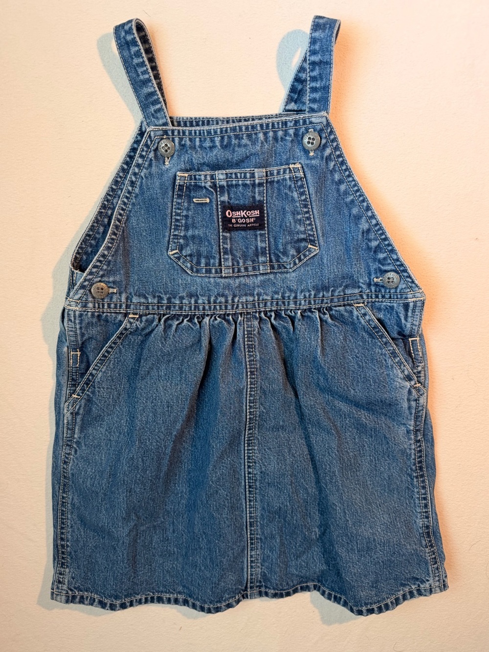 Y2K OshKosh B'gosh Vestbak Denim Overall Dress - Blue
